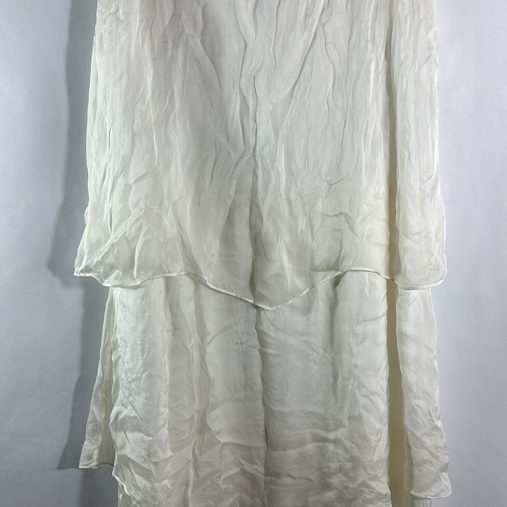 Soft Surroundings 100% Silk Tiered Midi Dress Size Medium - Picture 3 of 11